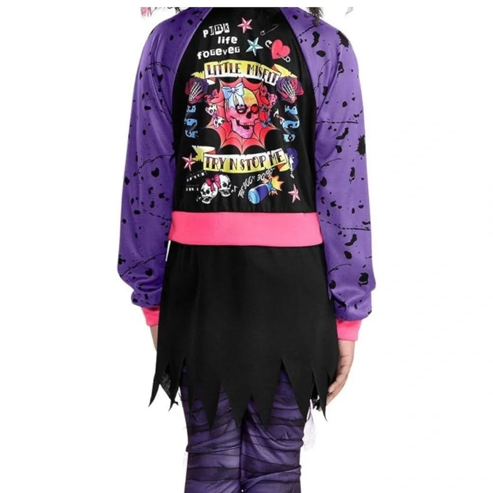 Punk Zombie Kids Costume - Purple and Pink